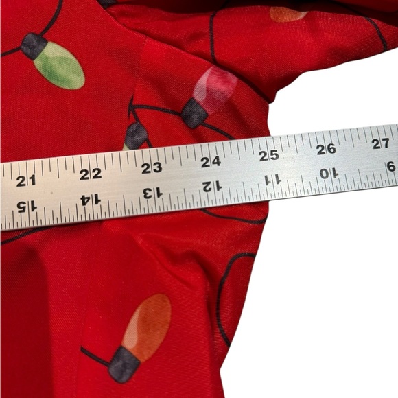 Life of the Party Festive Mens XL 2-Piece Suit Red Christmas Lights - Picture 4 of 11